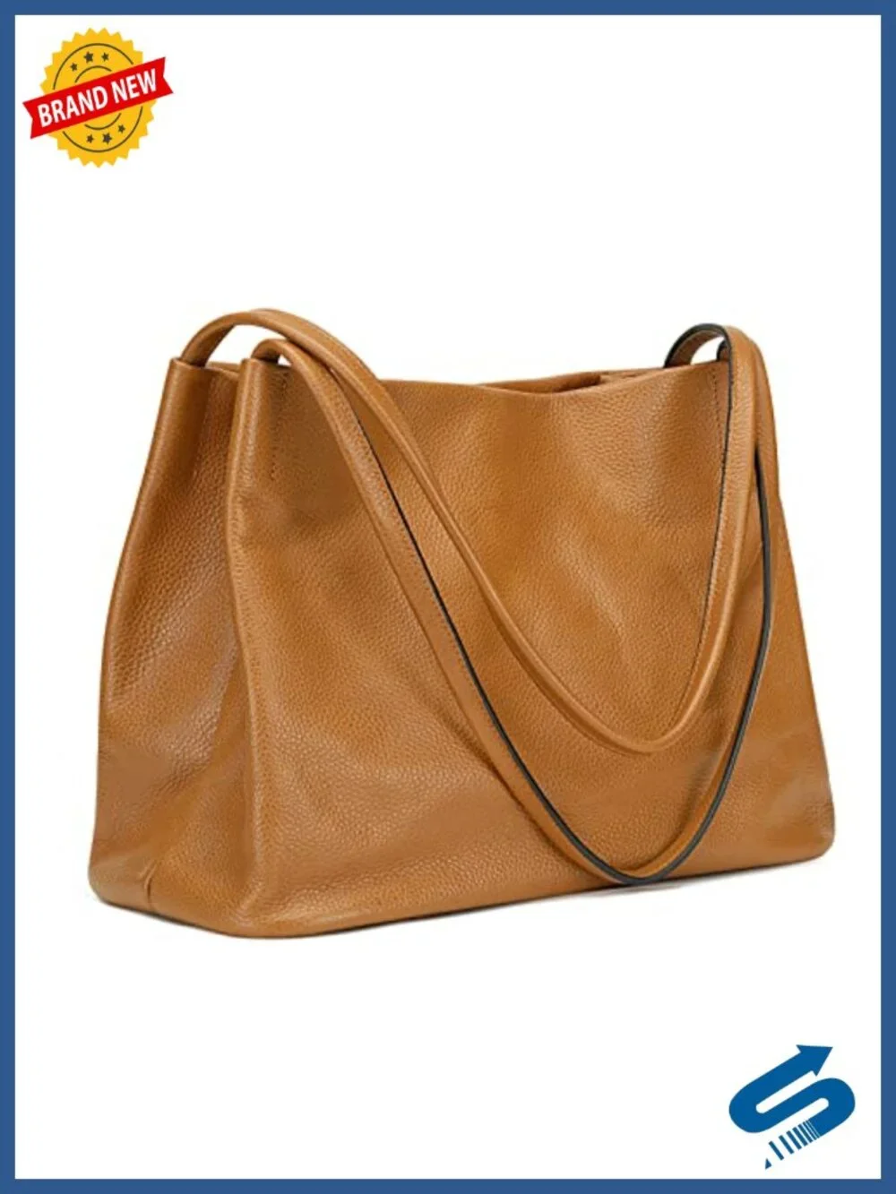 Leather Hobo Tote Purse for Women - Top Grain Cowhide, Lightweight, Roomy,